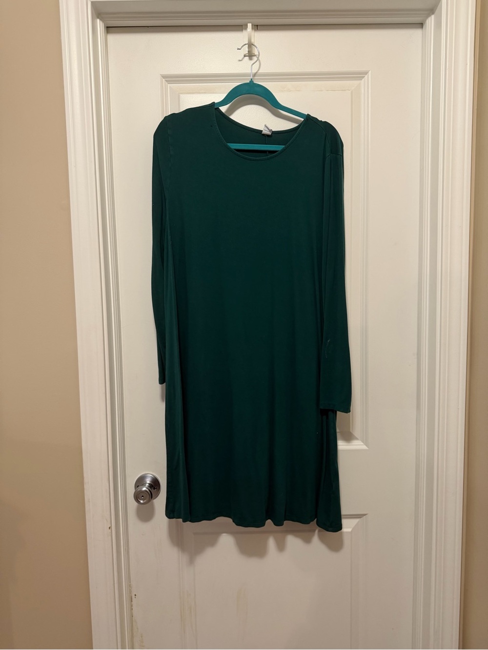 Old Navy Forest Green Long Sleeve Shift Dress
